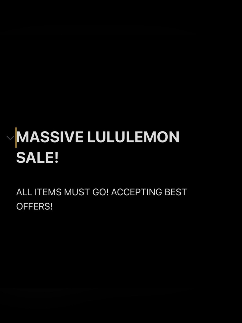lululemon athletica Black Graphic Text Tee